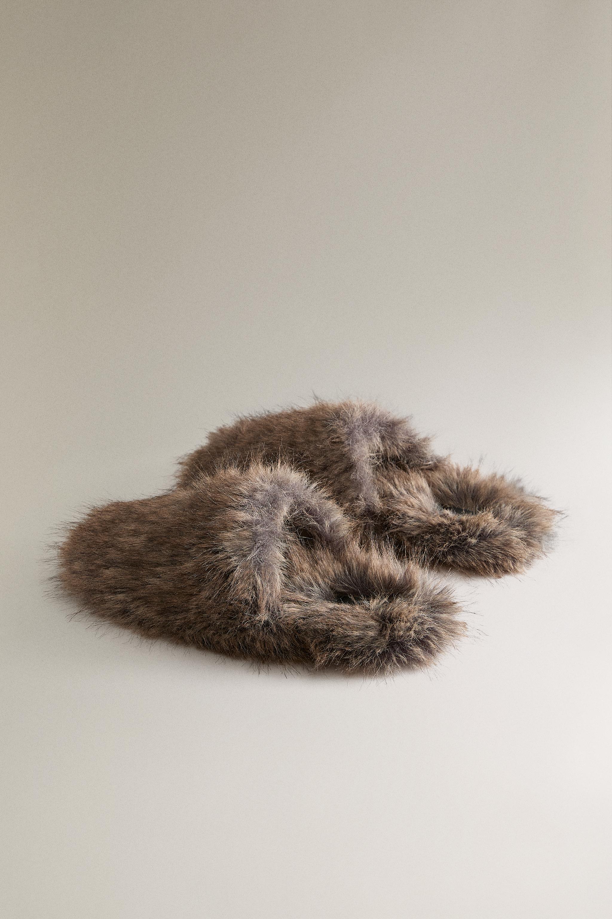 MARLED FAUX FUR SLIPPERS